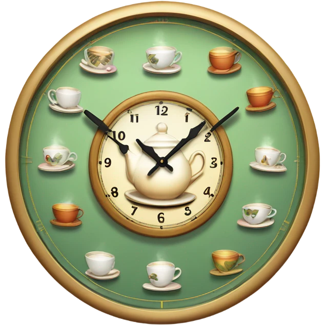 Clock dat tea emoji
