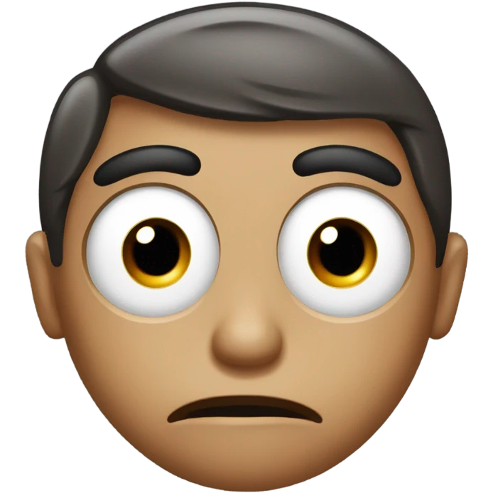 Shocked and sweating emoji