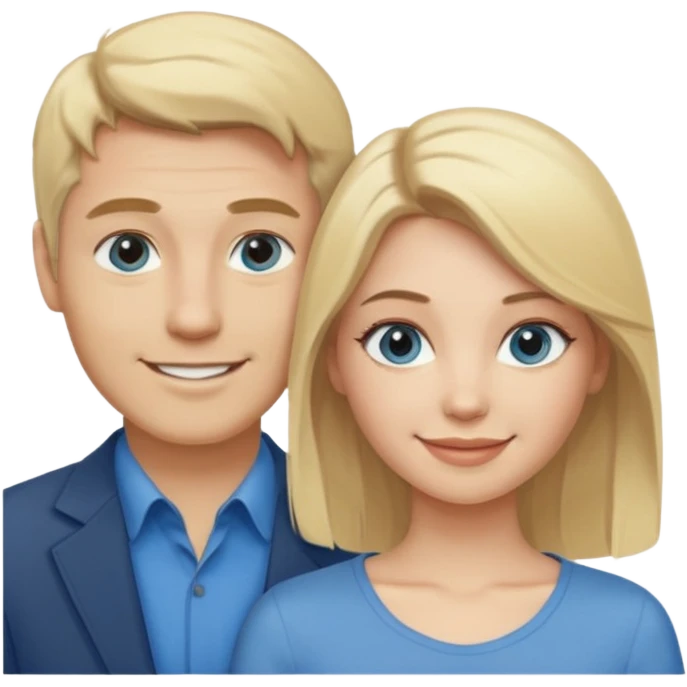 polaroid photo of a couple thats white with Blonde hair for the guy and blue eyes, and dirty blonde with hazel eyes for the girl emoji