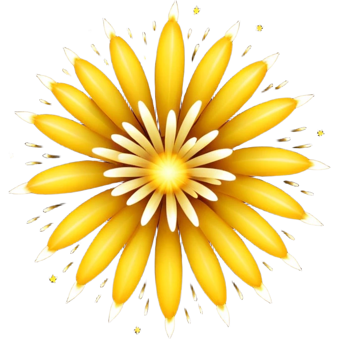 fireworks yellow emoji