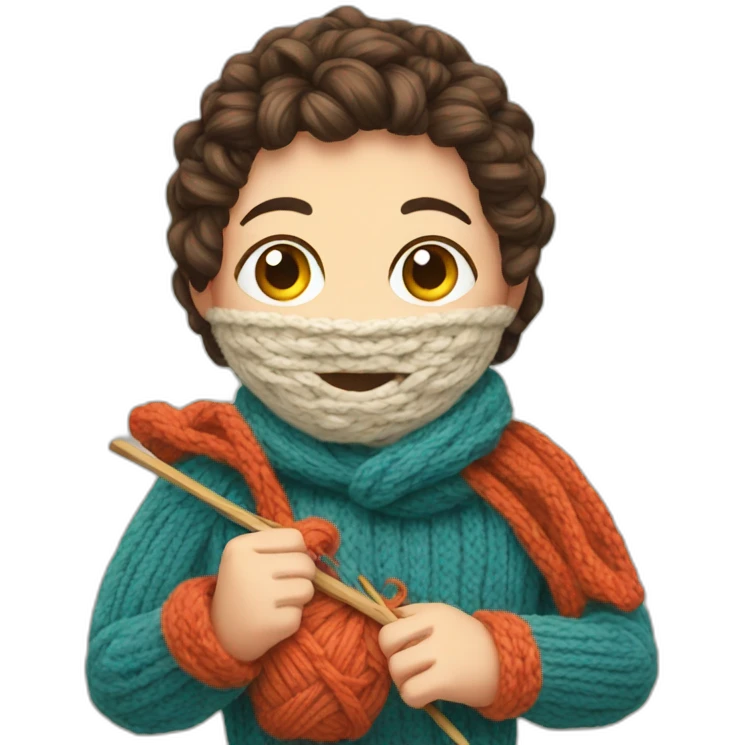 Knitting emoji