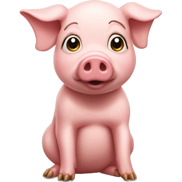 pleading pig emoji