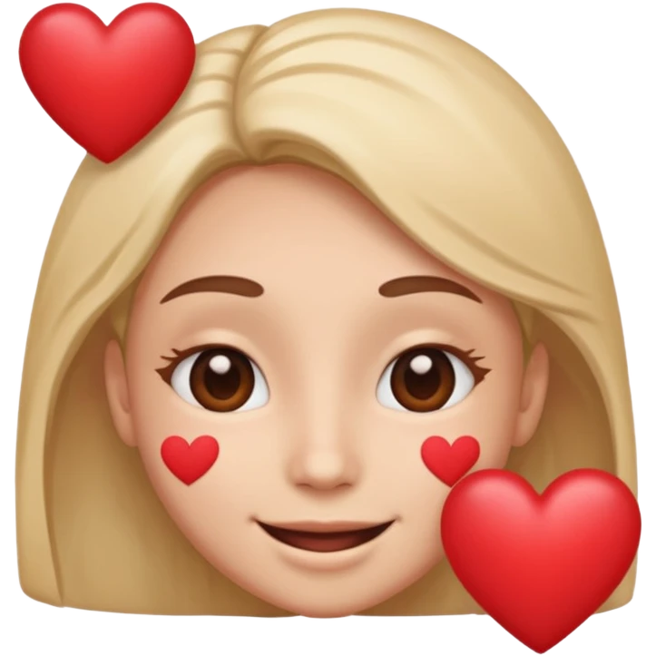 kiss face with hearts around it and heart eyes emoji