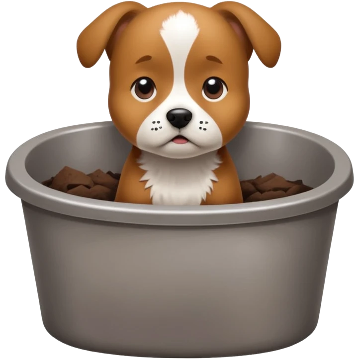 dog in litter box emoji