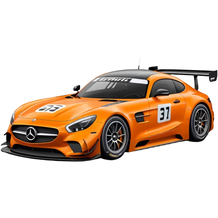 Mercedes AMG GT3 orange emoji
