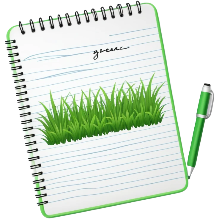 notepad that says “grass isn’t greener on the other side “ emoji