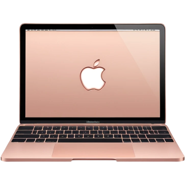 MacBook couleur or rose emoji