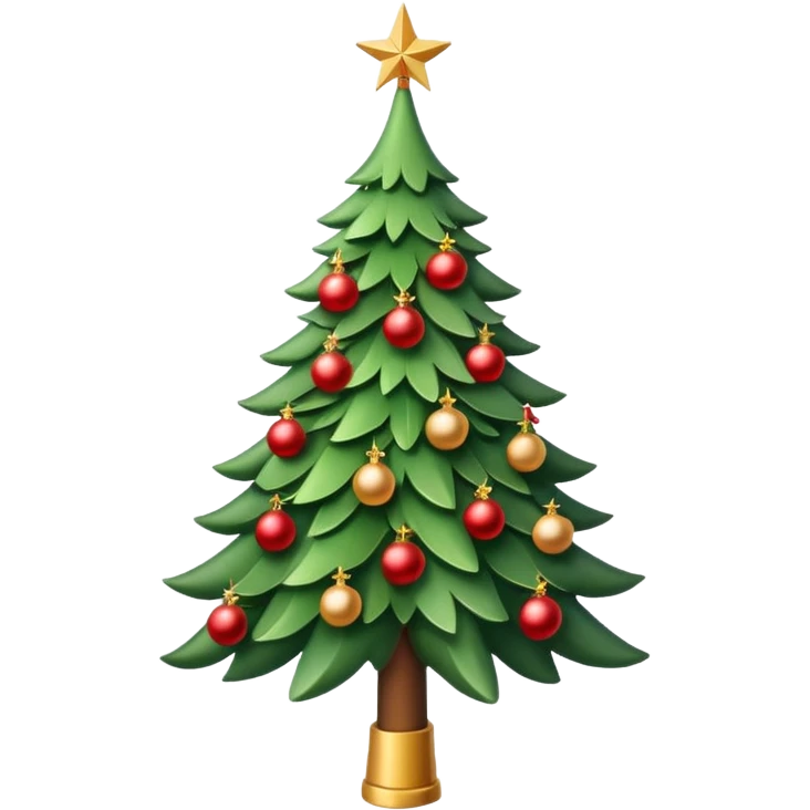tall christmas tree with soft leaves emoji
