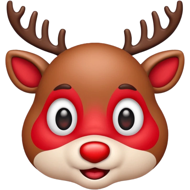 Rudolph cute face emoji for slack simple emoji