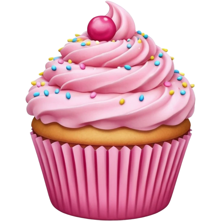 Cupcake with pink icing emoji