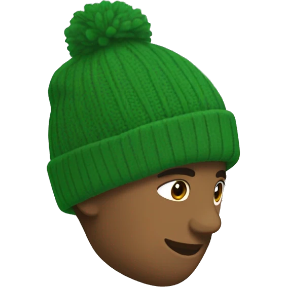 Green beanie hat only emoji