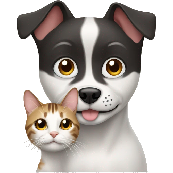 Dog with cat  emoji