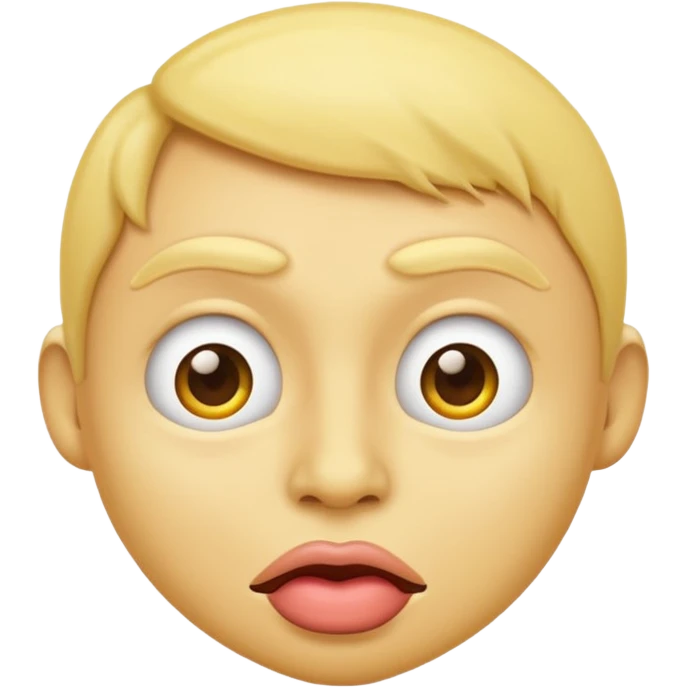 emoji sucking its lips in with one eyebrow up emoji