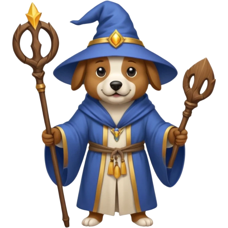 Dog wizard emoji