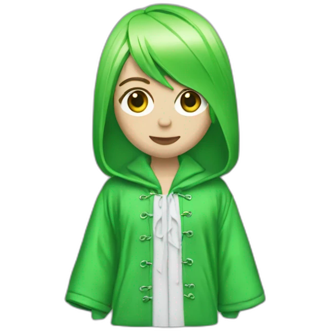 Billie Eilish robe verte emoji