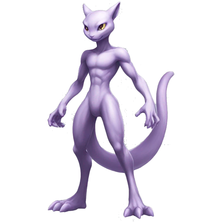 Anthro Mewtwo-Pokémon full body emoji