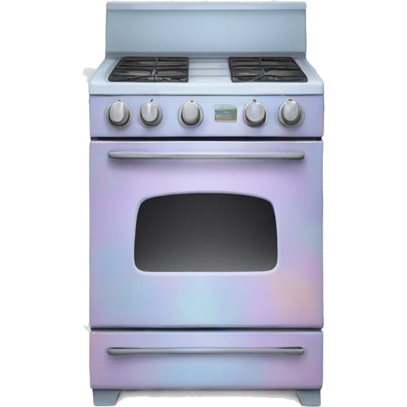 Realistic pastel tie dye stove oven. emoji