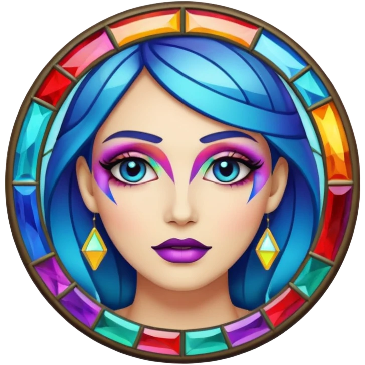 Stained glass makeup  emoji