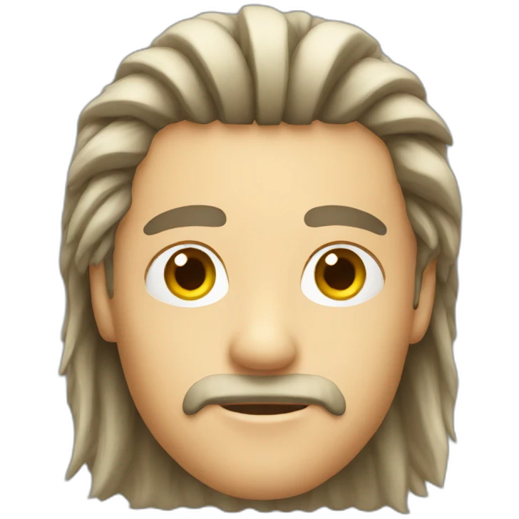 Mullet haircut emoji