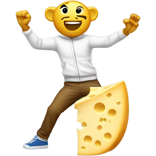 Cheese doing the dab emoji