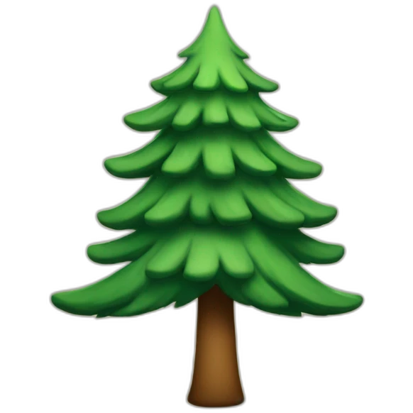 fir-tree with smile emoji