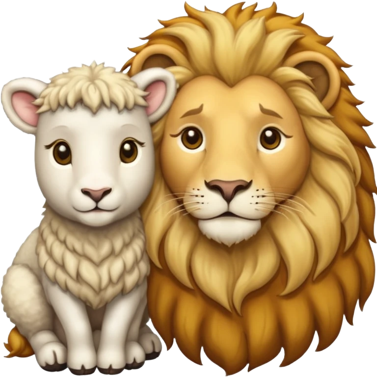 Lion and Lamb emoji