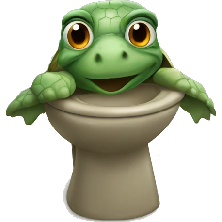turtle on the toilet  emoji