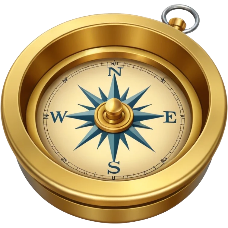 pirate compass object icon, brass compass, adventure style, 3D cartoon, mobile game icon style, centered, clean background, no text, no watermark
 emoji