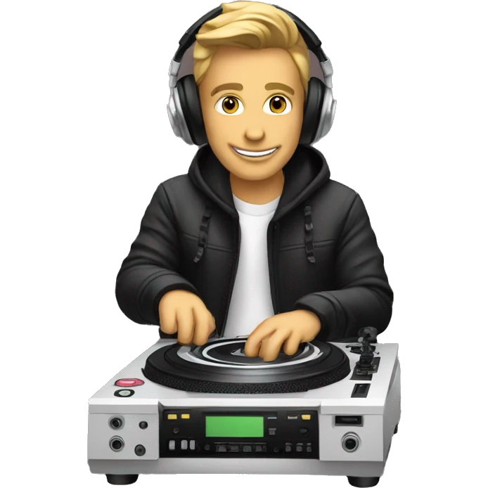 A dj deck with Cjay5467 write between it emoji