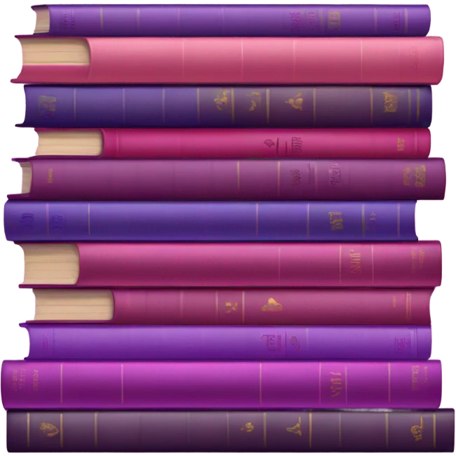 violet and pink background composed of evenly stacked books  emoji