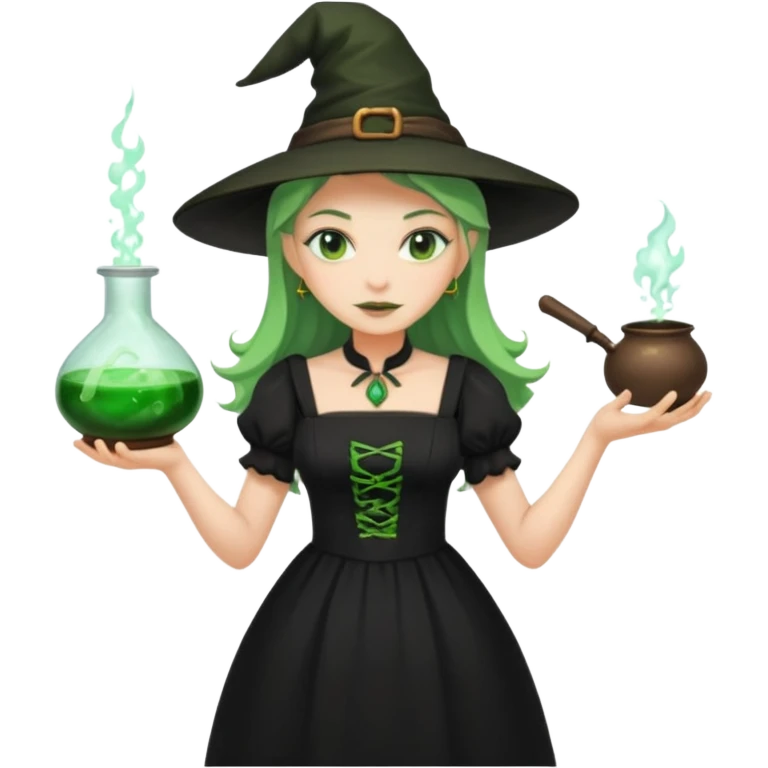green witch cooking potion emoji