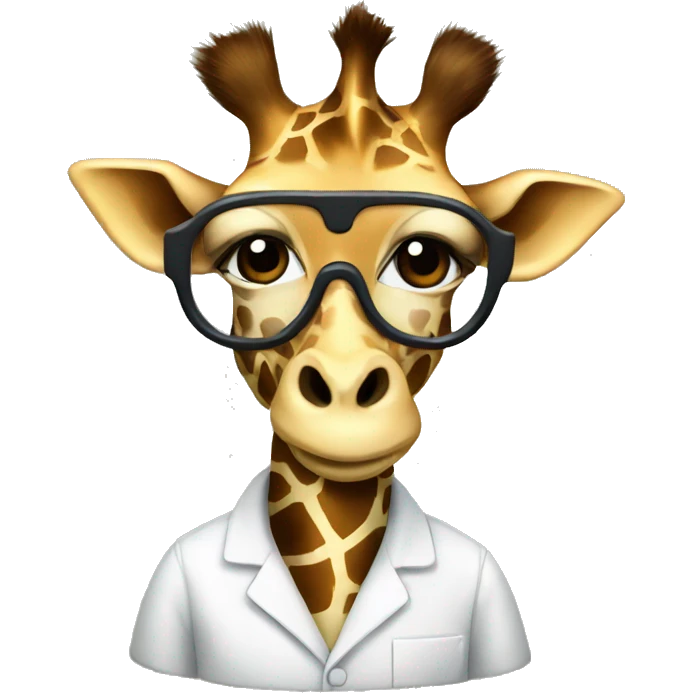 Giraffe scientist  emoji