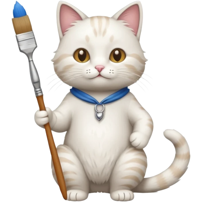 cat Artist, full body emoji