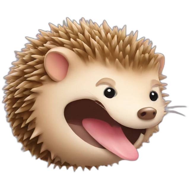 hedgehog tongue emoji
