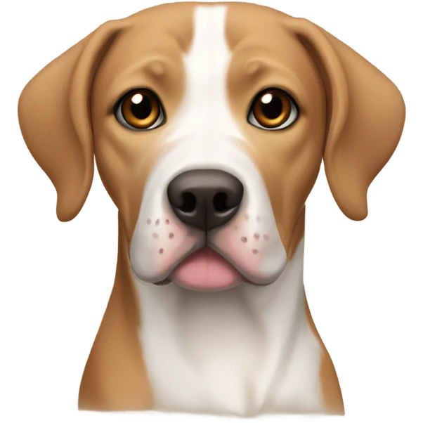 Beagle lab Pitbull tan and brown and black  emoji