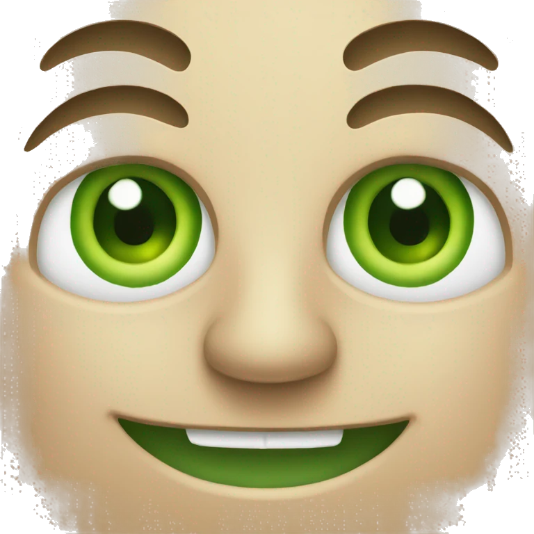 Smile with cucumber eyes emoji