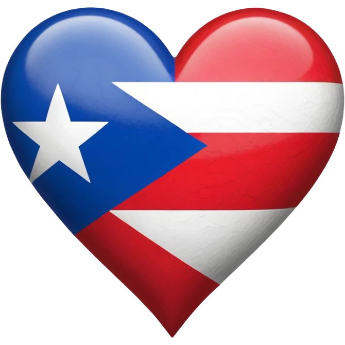 Puerto Rican flag heart emoji