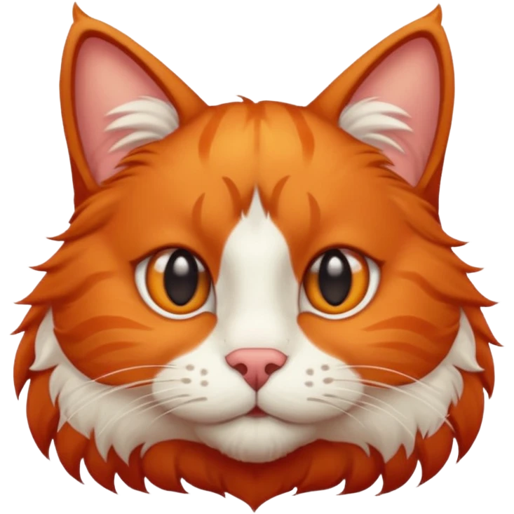 Res cat with big nose emoji