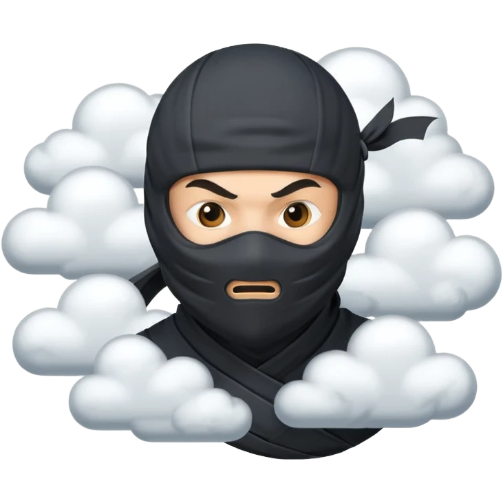 Ninja with clouds around emoji