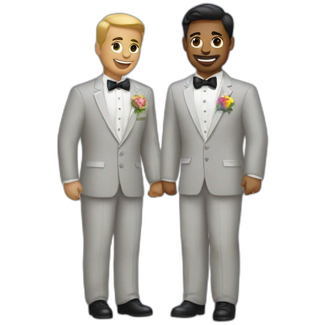 gay grooms venezuelan and american emoji
