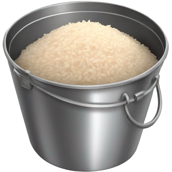 rice and beans in a metal pot emoji