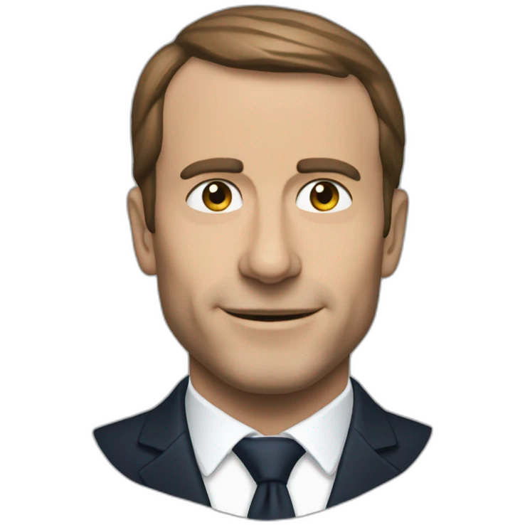 Macron qui bois de la bières emoji