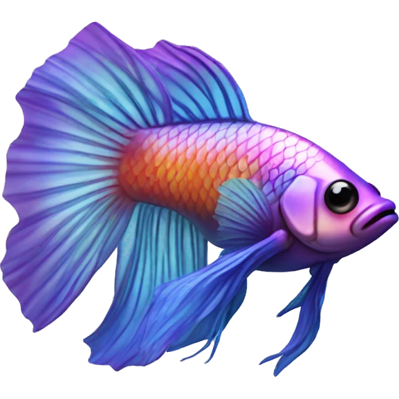 Iridescent beta fish emoji