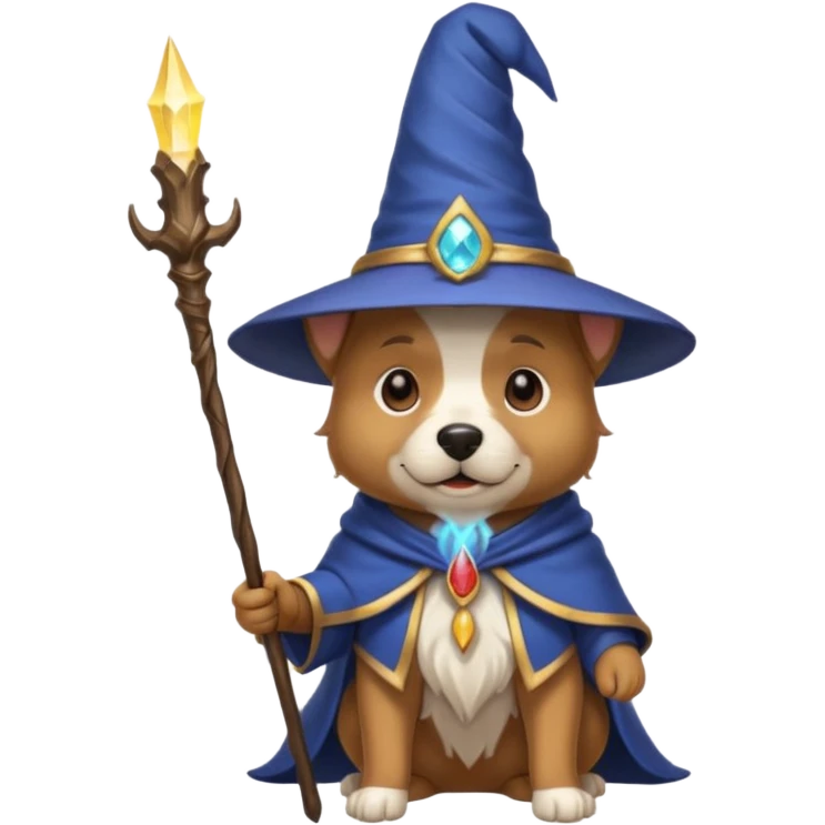 Dog wizard emoji