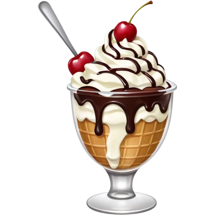 Ice cream sundae emoji