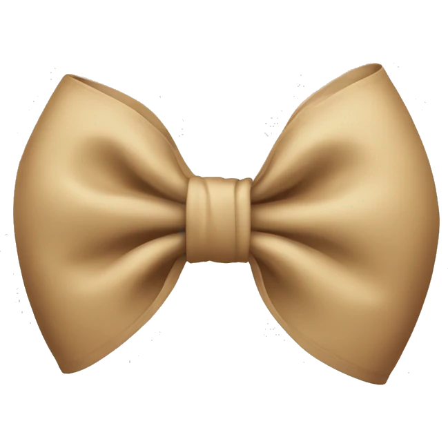 Biege bow  emoji