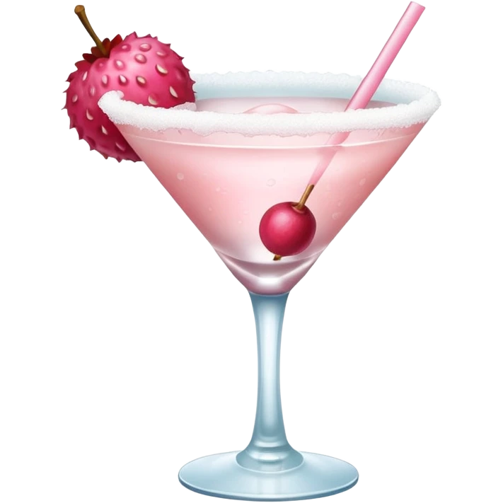 baby pink lychee martini drink emoji