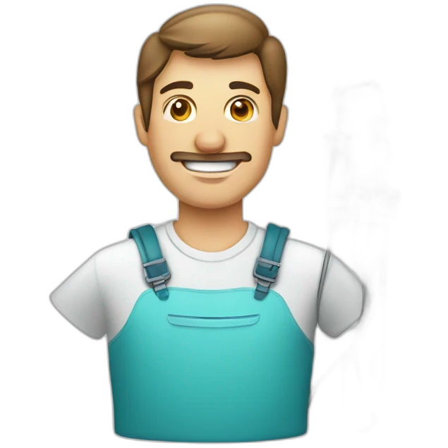 man-dental irrigator emoji