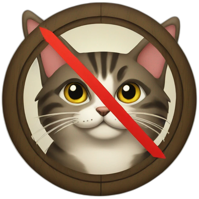 Cats prohibition sign emoji
