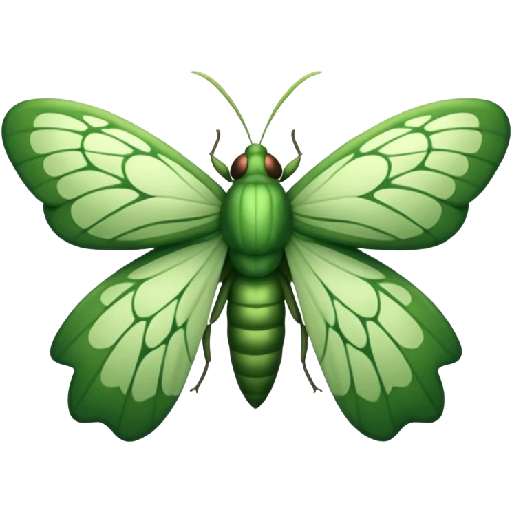 Green moth emoji